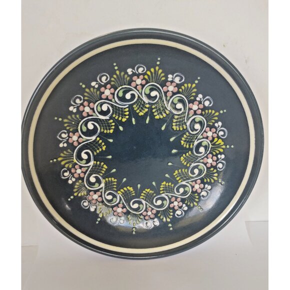 Gmunder Keramik Austria Hand Painted Decorative Stoneware Bowl 10 1/4" Wall Hang - Picture 9 of 13